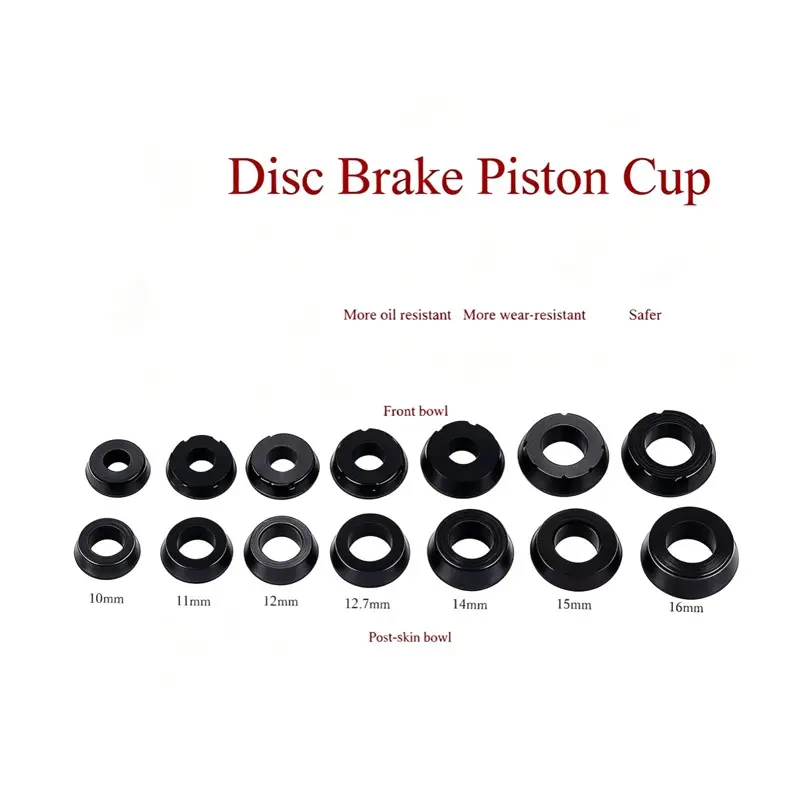 Motorcycle Car Upper Pump Master Cylinder Brake Pump Piston Oil Seal Front and Rear Cup 10/11/12/12.7/14/15/16/17.5/19/22.2MM