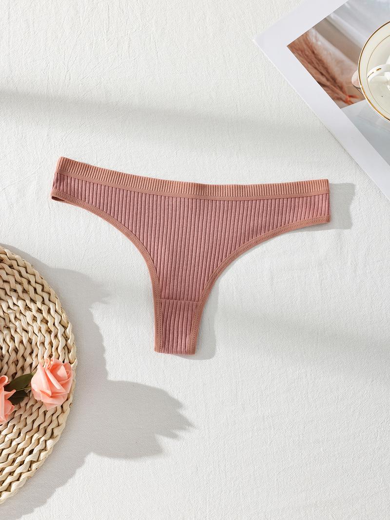 Hotcom Women's 7/14 Pack Seamless Thongs Cotton Bikini Underwear Low Rise Breathable Dry Quick Comfortable Fit for All Seasons Soft Stretchy Fabric Minimalist Style Ideal for All Seasons