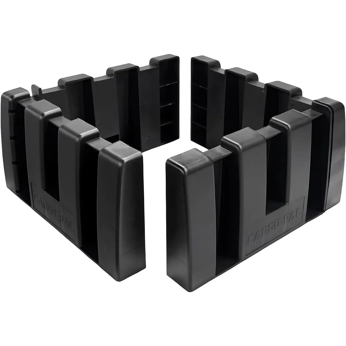 4 count Multipurpose Cargo Organizer Blocks, Plastic Trunk Storage Organizer Blocks for Felt Carpet, Space Saving Cargo Trunk Divider Adjustable Blocks for  SUV Van