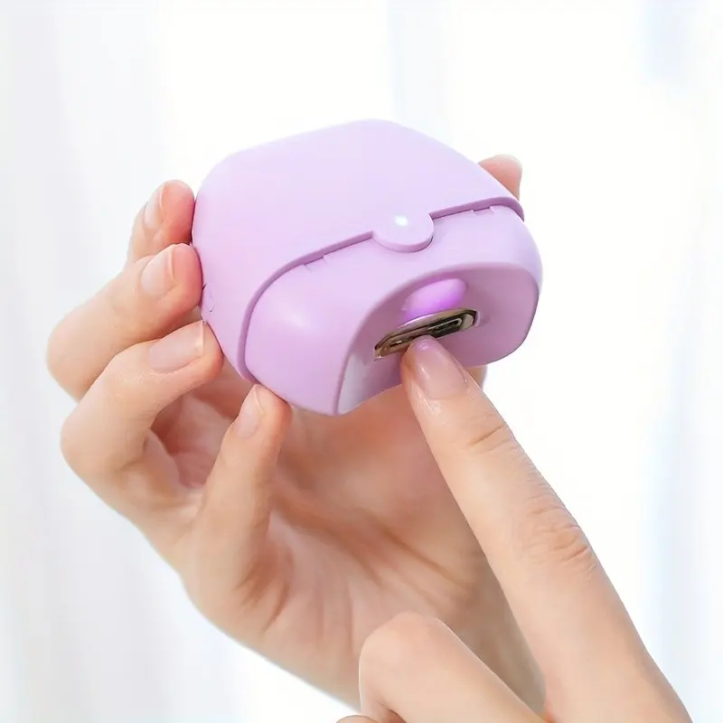 Automatic Nail Clipper and File with USB Charging, Lightweight and Quiet, Ideal for Home, Office, Travel, Perfect Gift for All Ages, Rechargeable Pedicure Tool