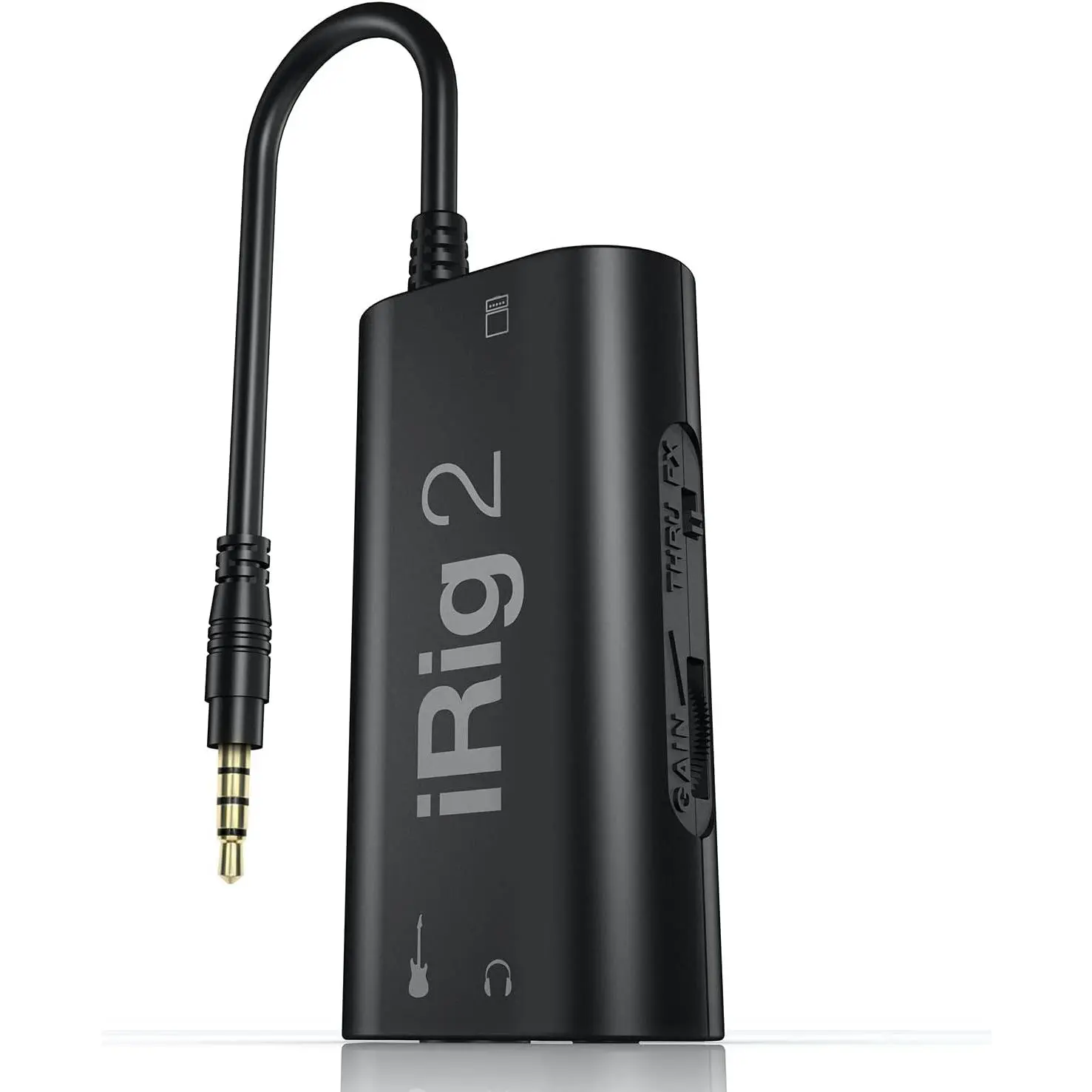 iRig 2 portable guitar audio interface, lightweight audio adapter for  and iPad with instrument input and headphone/amplfier outs