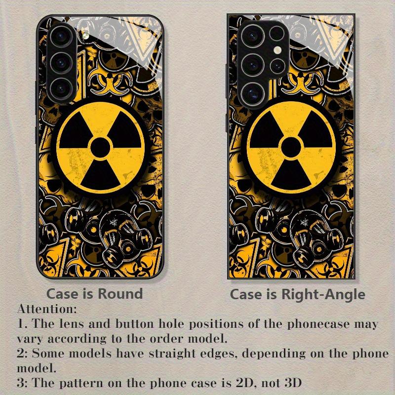 High-Quality Glass Phone Case with a Nuclear Radiation Warning Wallpaper Design, Suitable for Samsung Galaxy S26 S25 S24 S23 S22Pro S21 S20 Fe Plus Ultra Pro A56 A55 A54 A53 A52 A51 A36 A35 A34 A32 A26 A25 A24 A23 A16 A15 A14 A06 A05 A03s