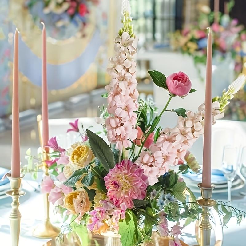 7 artificial geraniums - long-stemmed hyacinths suitable for home, outdoor, garden, wedding, and party decorations; plastic artificial flowers suitable for Easter, Valentine's Day, and centerpiece displays.