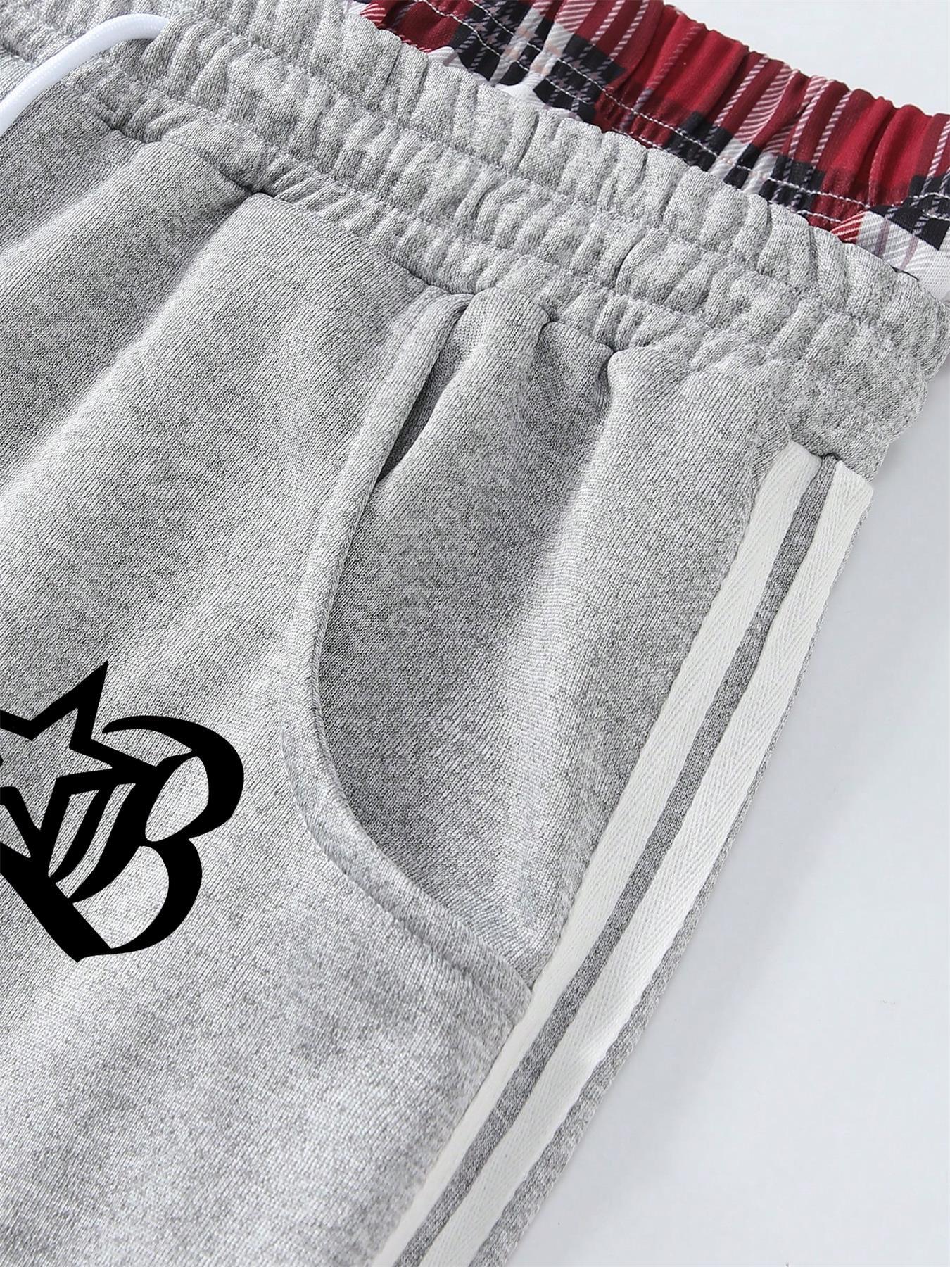 Men's Stylish Star Pattern Printed Casual Shorts, Trendy Double-Layer Design Perfect for All Seasons, Fashionable Versatile Daily Wear Bottoms