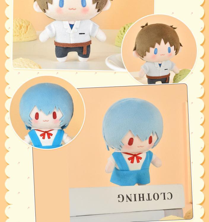 15cm NEON GENESIS EVANGELION Kawaii Figure EVA Plush Doll Rei Ayanami Asuka Anime Peripheral Bag Pendant Collection Model Toys