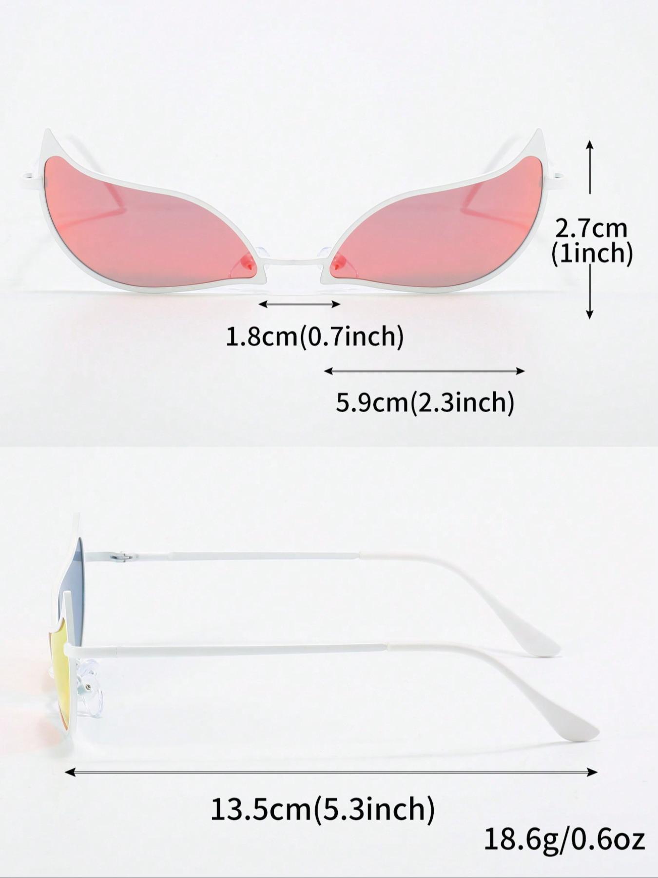 Donquixote Doflamingo Cat Eye Cosplay Sunglasses, 1 Pair Novelty Sunglasses for Men & Women, Funny Vintage Sun Glasses Male Female Eyewear for Daily Use, Trendy Shades, Summer Sunglasses, Stylish Glasses, Funky Sunglasses, Trendy Styling Sunglasses