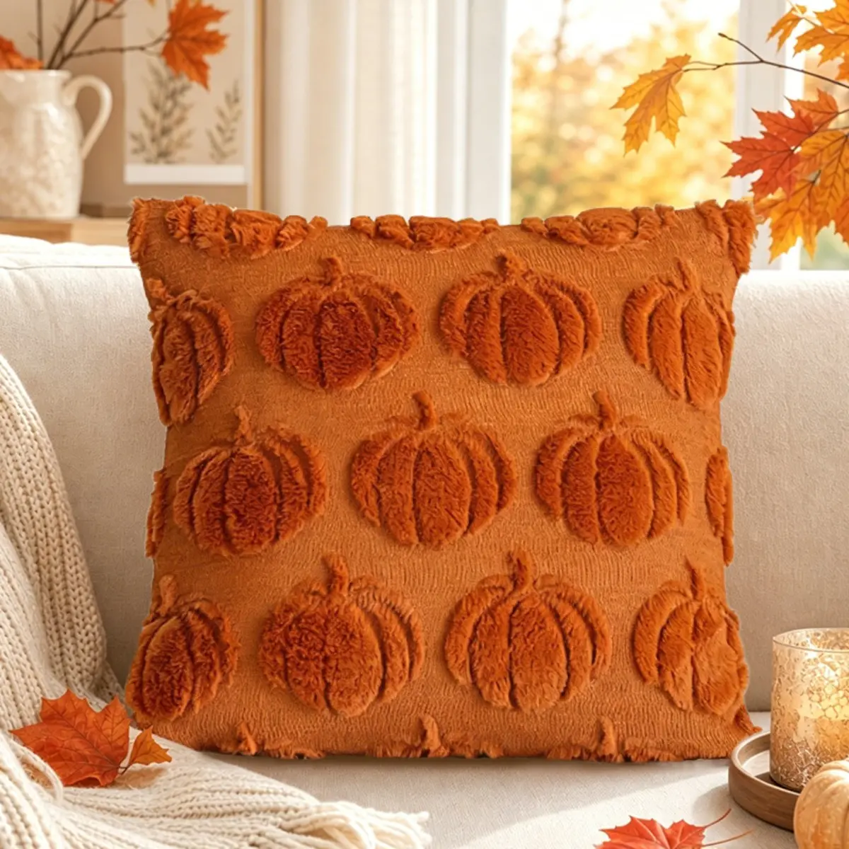 (2Pcs)Caramel-colored mini pumpkin
