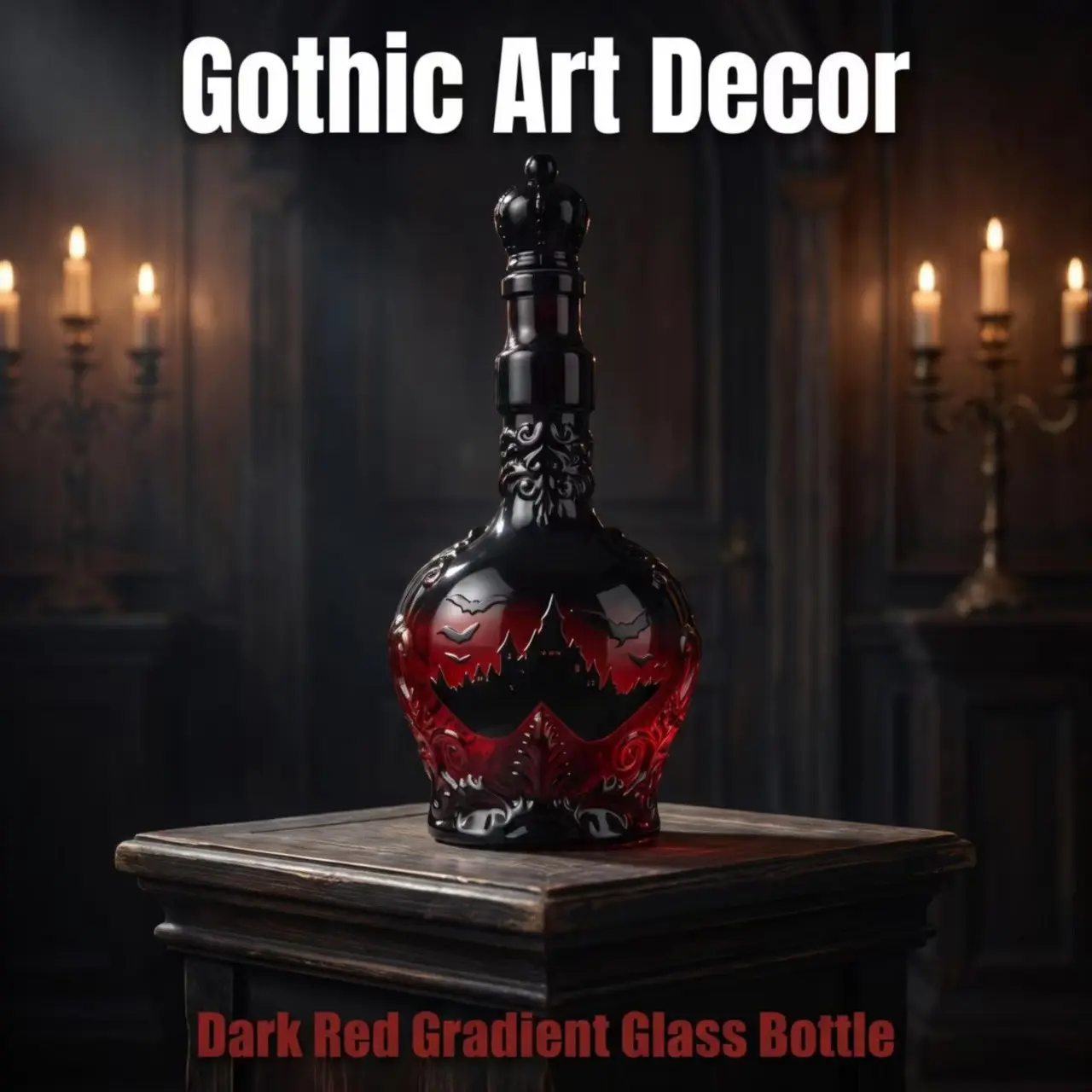 Gothic Castle Gradient Glass Wine Decanter, Elegant Design for Home Decor, Perfect Gift for Wine Enthusiasts, Durable and Stylish