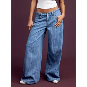 Cider Denim Low Rise Wide Leg Jeans