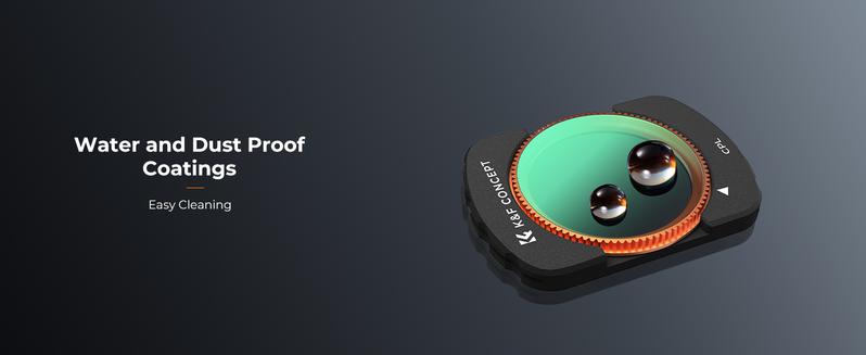 K&F Concept CPL Filters Compatible with DJI Osmo Pocket 3, Polarizer Multi-Layer Coatings with Alloy Frame Polarizing PL Pocket 3