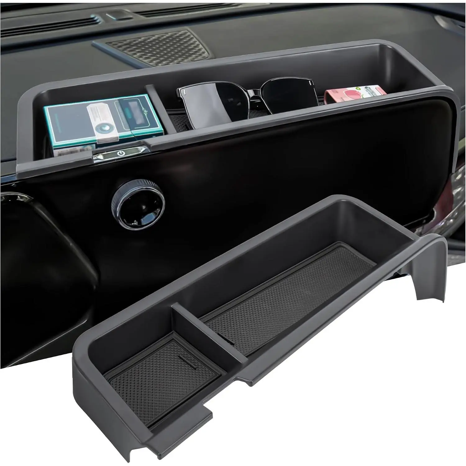 Center Console Organizer Dashboard Tray for 2024-2026 Chevy Traverse Accessories, Dashboard Storage Box to Organize Items, Sunglasses Holder (Not Compatible with 2024 Chevy Traverse Limited)