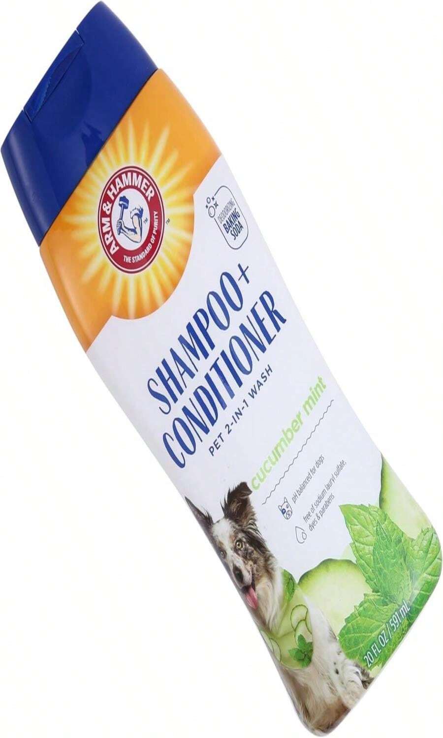 Arm & Hammer 2-in-1 Dog Shampoo & Conditioner – Cucumber Mint Scent, 20 oz