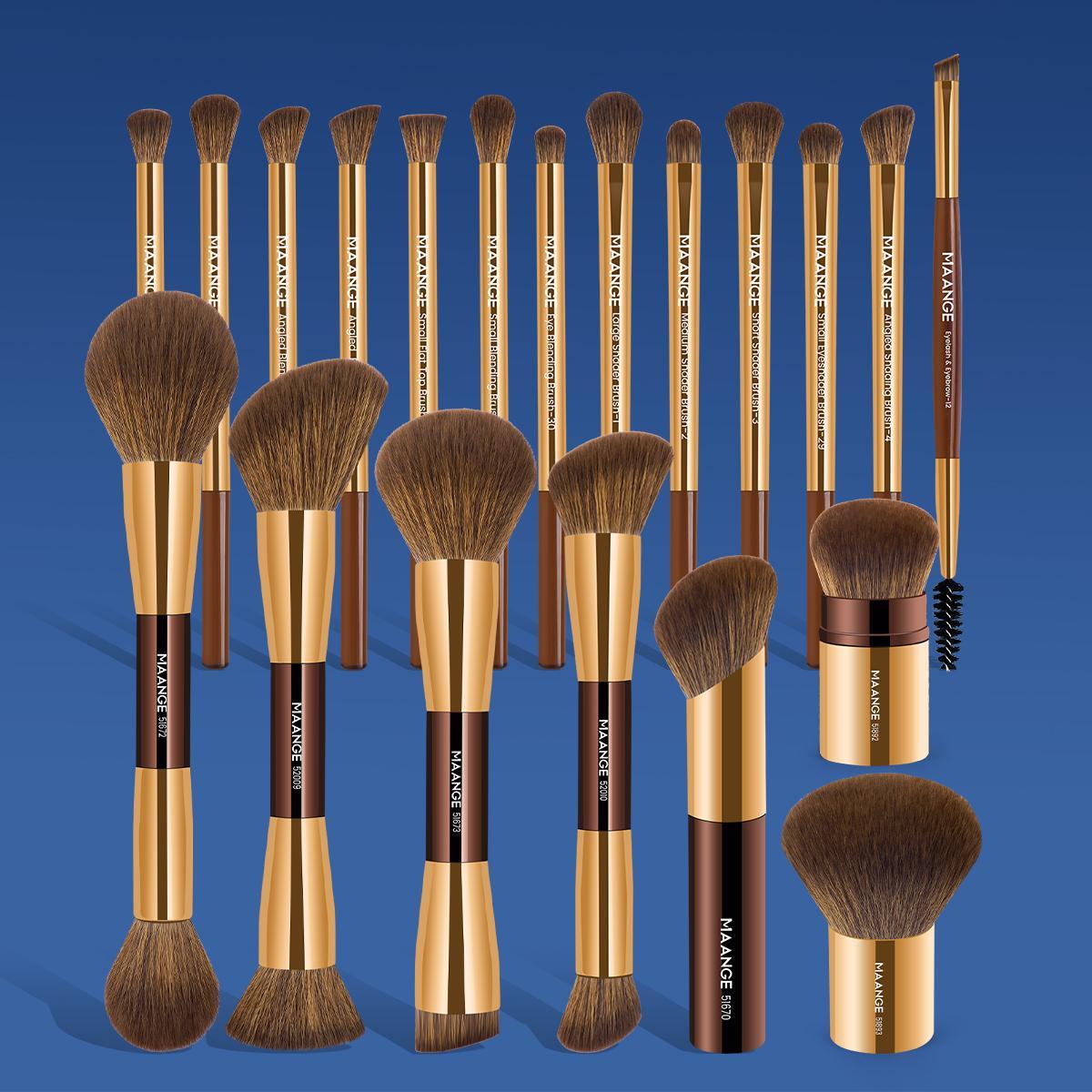 MAANGE 20pcs Professional Makeup Brush Set, Powder Brush Blush Brush Concealer Brush Contour Brush Nose Contour Brush Eyeshadow Brush Eyebrow Brush Detail Brush, Versatile Cosmetic Tools for Beauty Enthusiasts, Makeup Brush Kit