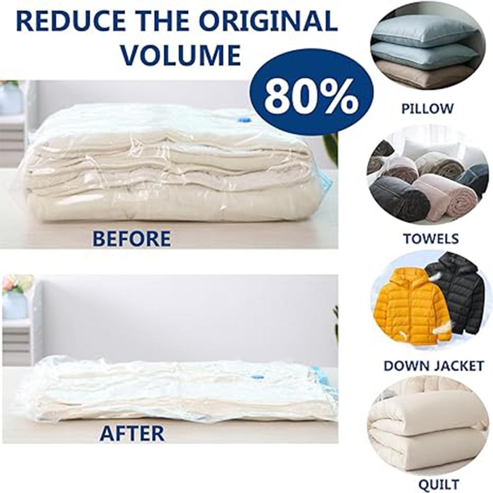 Summer Vacuum Storage Bag with Electric Pump, 10pcs Multi Size Vacuum Clothes Storage Bag & 1 Count Pump, Dustproof Organizer Storage Bag, Reusable Waterproof Space Saving Storage Bag, Space Saver Compression