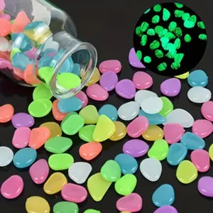 Glow in The Dark Pebbles 20PCS Crystal Stones for Garden Aquarium Fish Tank Vase DIY Decor, Luminous Colorful Rocks for Patio Walkway Fairy Room Aesthetic Decor, Fish Tank Decorations