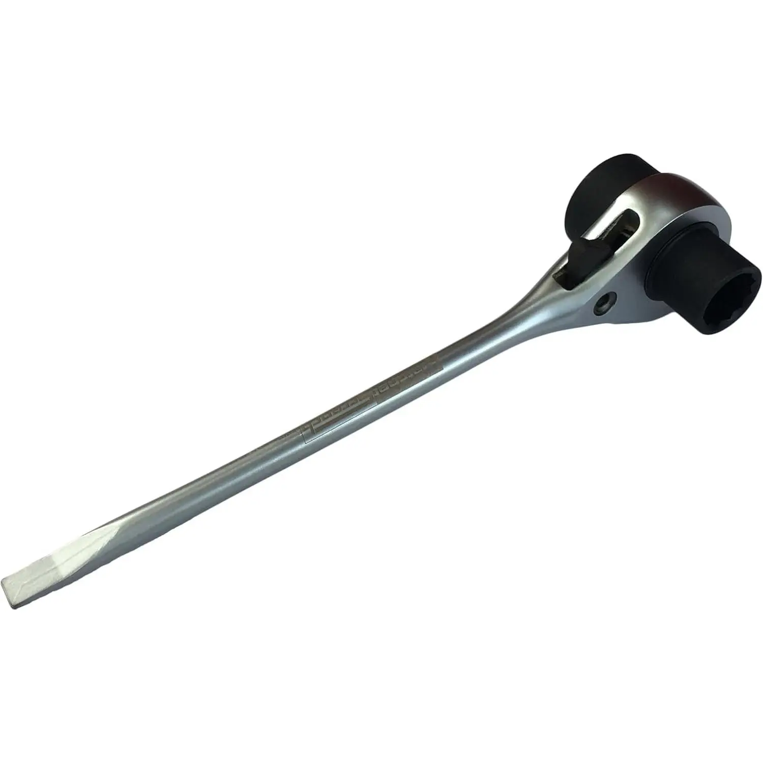 Chainsaw Maintenance Tool - Ratcheting T-Bar Wrench in Chrome Vanadium Steel, Dual 13mm & 19mm Sockets, Groove Cleaner Tip for Chain Cleaning