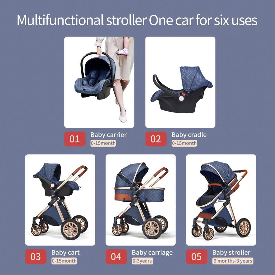 AobtkelBabystroller,dealsforyoudays,4-in-1Portable & Foldable YoungstersStroller with Sun,High & Quality &Lightweight Travel Stroller For BabiesOutdoorfun,Adjustable Stroller AndAccessories Combo Set, One ClickFolding,##Summervibes
