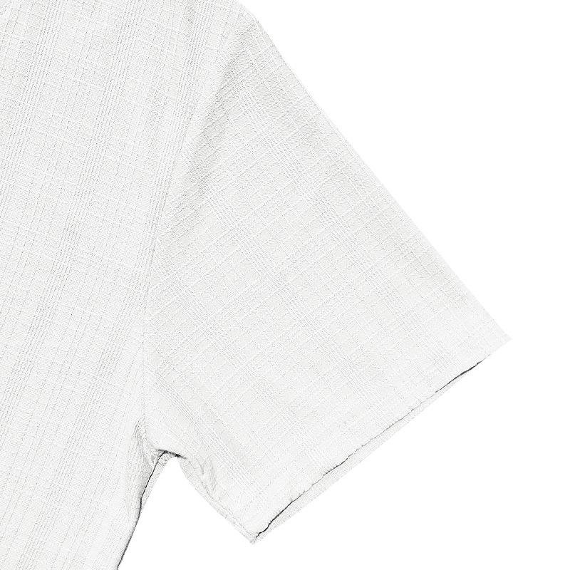 Summer Men's Imitation Hemp Bamboo Joint Loose Breathable Casual V-neck Quick-drying Short-sleeved T-shirt