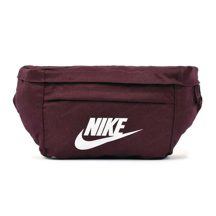 Nike Casual Fashion Zippered Crossbody Waist Bag for Men and Women, Small Size, Burgundy