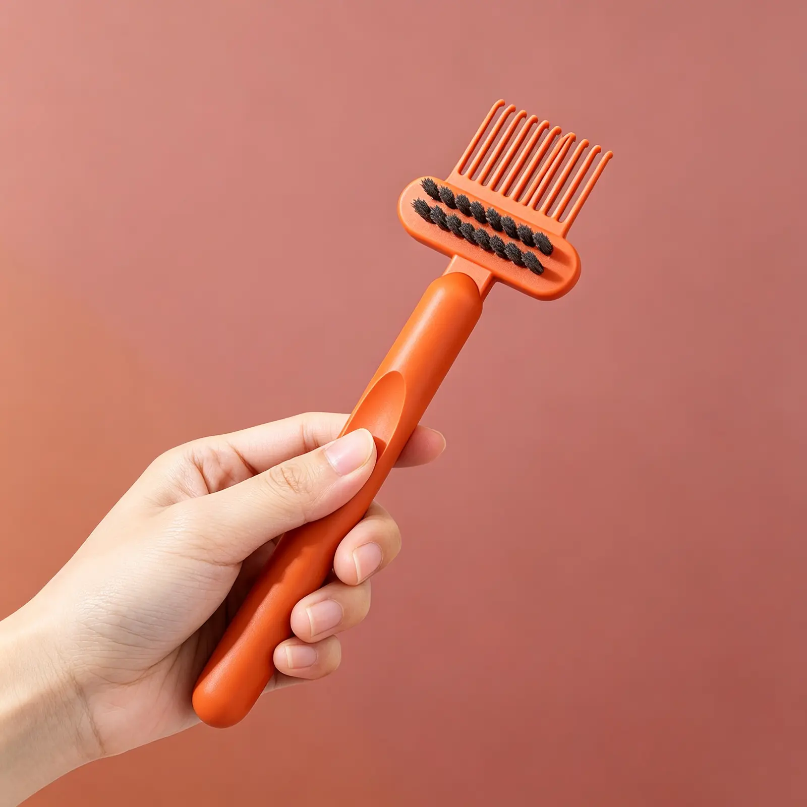 2‑Pack Dual‑Head Hair‑Styling Tool Cleaner, Nylon‑Tipped Small Scraper Supplies for Clearing Stray Hair, Dust and Sticky Residue, Compact Reusable Gadget for Salon & Household Daily‑Hair‑Tool Upkeep