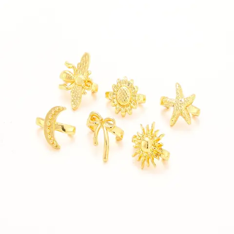 6Pcs Retro Zinc Alloy Flip-Flop Accessories, Star Sun Moon Bee & Butterfly Shoe Decorations, Cute Shoe Charms, Shoe Charms Set, DIY Charms for Women's Summer Shoes, Fits Havaianas, Sandal Charms, Shoe Decor Accessory