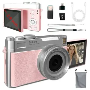 4K Digital Camera, Portable Retro Ccd Camera, Ideal for Students, 4K Recording, Flip Screen, Rotary Dial Control, 2.8 Inch HD Screen, 27 Filters, HD Vlogging Camera, Vlog Friendly, Perfect Gift