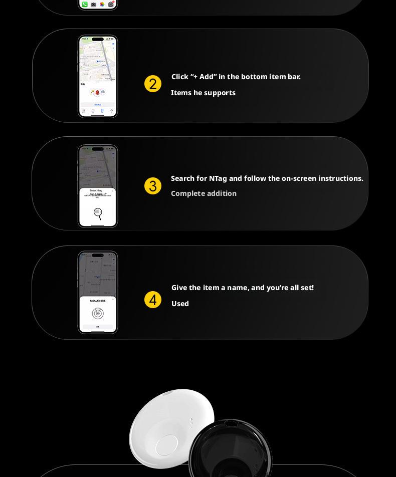 Bluetooth Tracker for Apple FindMy Circular Waterproof Anti-Lost Device Global Precise Locating Wireless Finder for AirTag Key Wallet Phone