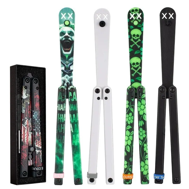 1pc Butterfly Wrist Training Tool with Weight, Plastic Folding Trainer, Safe Non-Sharp Octopus Role-Playing Prop, Model Knife Accessory