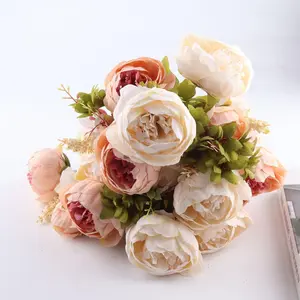 Artificial peony bouquets, romantic fake peonies for home decoration, Artificial Flowers, are suitable for Valentine's Day, living rooms, wedding parties, and anniversary festival decorations
