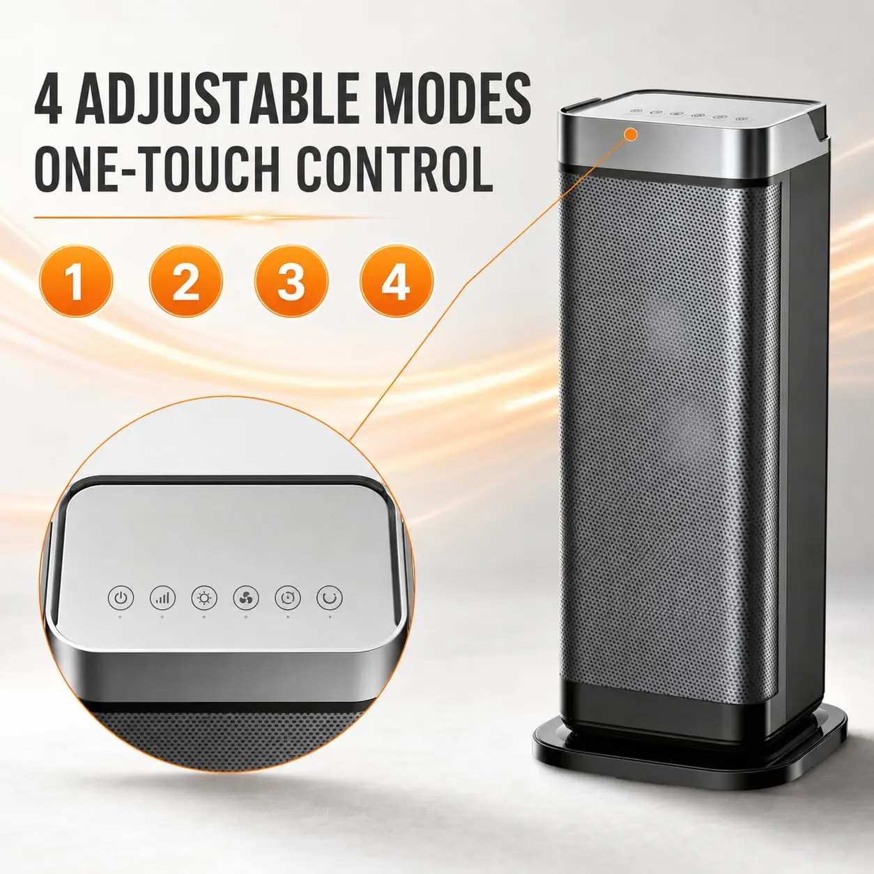 Portable Ceramic Space Heater for Indoor Use – Fast Heating Personal Electric Heater with Compact Design