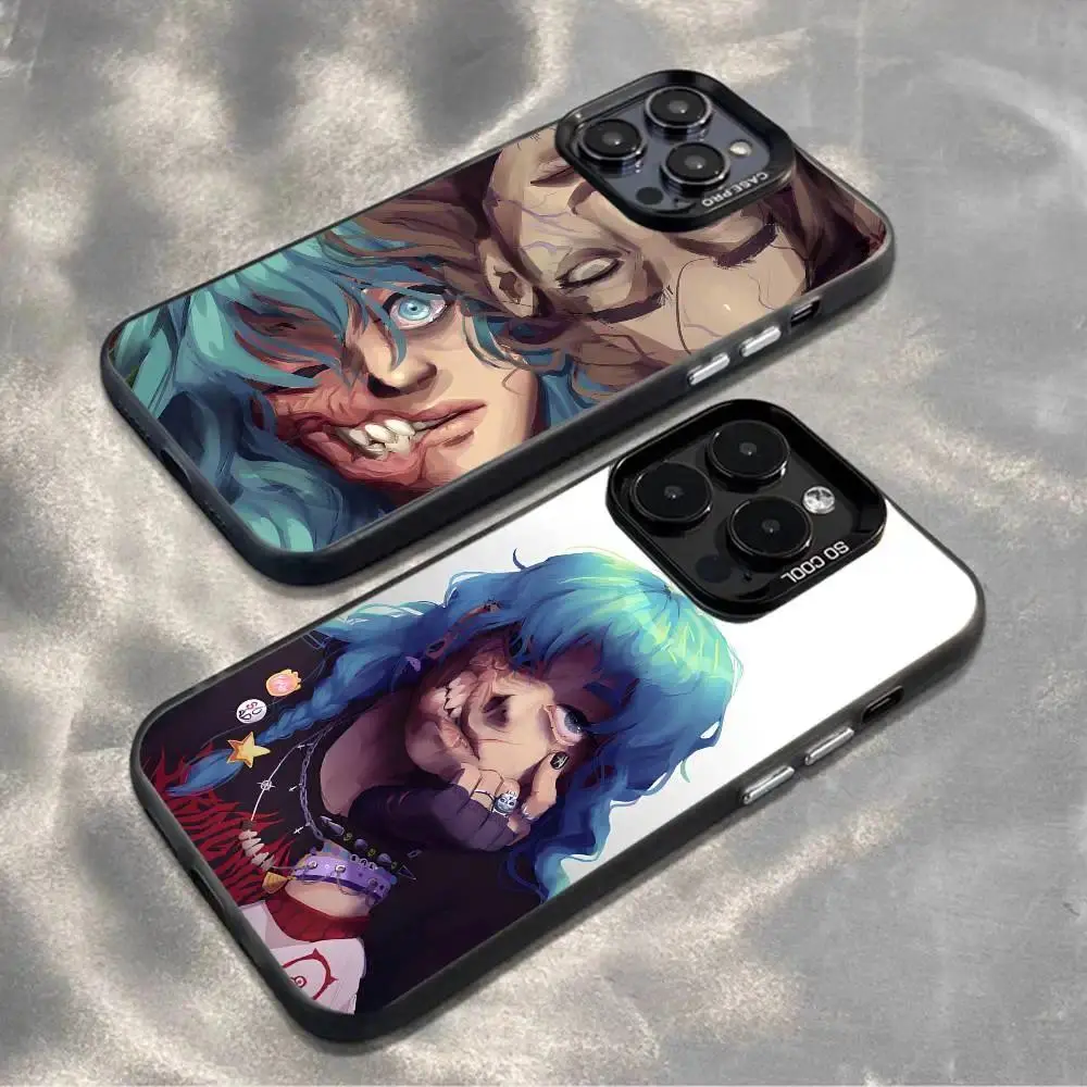 Cartoon Sally Face SF Phone Case For iPhone 11-17 Pro Max/Plus & Samsung Galaxy S23-S25 Black Matte Shockproof Protective Cover