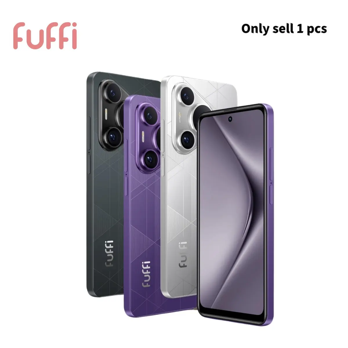 FUFFi - New smartphone, 6.56-inch high-definition screen, 5MP+13MP pixels, 4GB RAM+32GB ROM, 3100mAh battery, Android 12.0, 4G network, dual SIM dual standby, stylish phone, GPS navigation, Fuffi fashion smartphone
