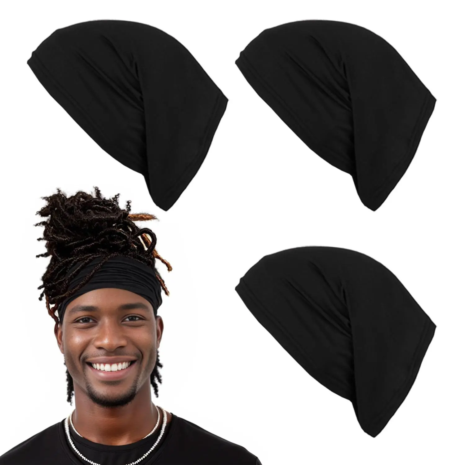 Unisex Multi-Purpose Elastic Bandana Cap Head Scarves - Breathable Seamless Face Neck Protection Head Scarves for Sports, Reusable Elastic Fit Outdoor Accessory, Multi-Purpose Head Scarves