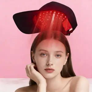 Light Therapy Hair Growth Hat, LED Lamp Detachable Pad, Scalp Relaxation, Anti-Hair Loss, Wireless Infrared Flat Cap
