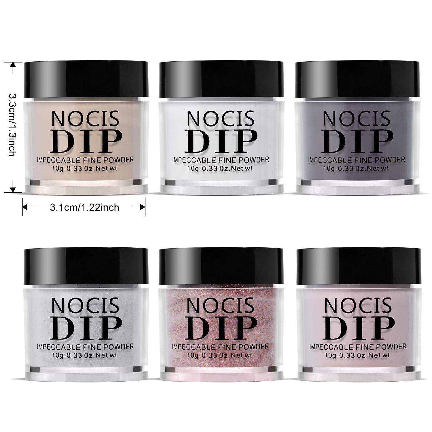 Nail Dip Powder Set, 6 Counts/set Long-lasting Nail Powder, Nail Art, Manicure & Nail Polish for Nail Salon and Home, Party Decoration Nail Art, Christmas, Christmas Gift, Nail Art Products, Dip Powder Kit