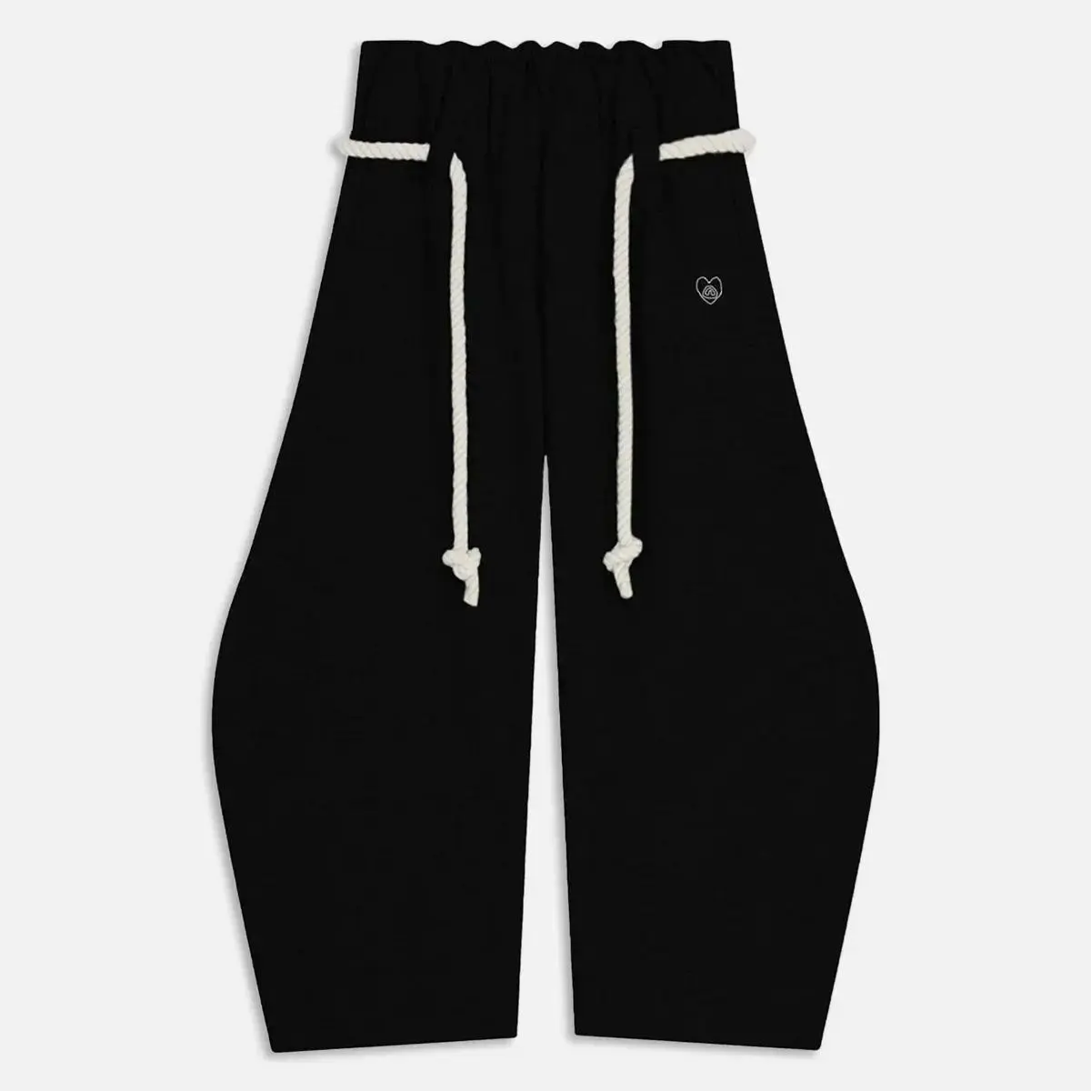 Asymmetrical Long Sleeve Top & Drawstring Pocket Wide Leg Pants , Minimalist Casual Women Loungewear Tracksuit