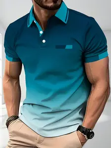Men's Business Casual Long Sleeve Fitted Shirt, Random Print Pattern, Plain Surface, Unlined, Weighted at 88.2g/m², Style Code 103376