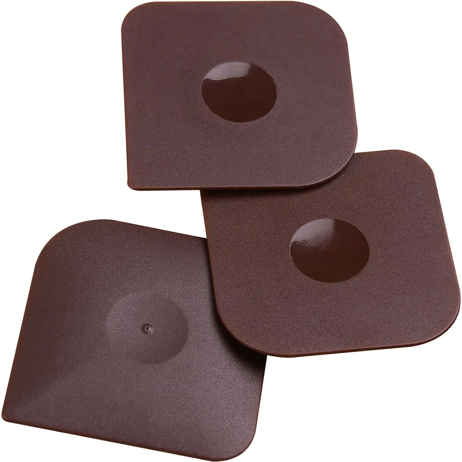 Plastic Pan Pot Dish Scraper Tool Set, Kitchen Nylon  Scraper, Cast Iron Skillet Cleaner Pan Pot , Kitchen Plastic Scrapper Non-Scratch (Brown)