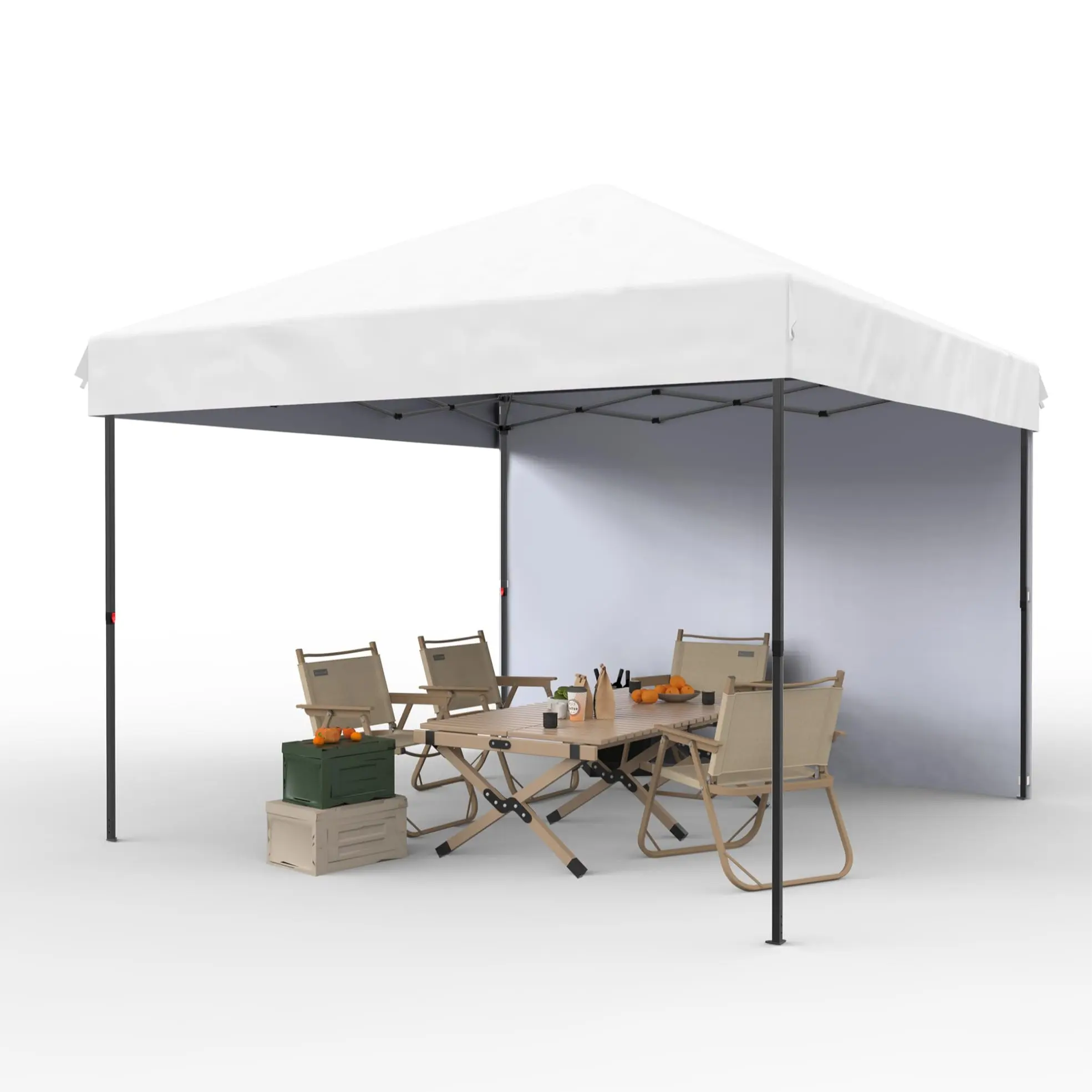 GARVEE10'x10' Pop-Up Canopy Tent - Heavy Duty Commercial Instant Shelter with 4 Sidewalls, One-Person Setup, Outdoor Use, Available in Grey and Brown