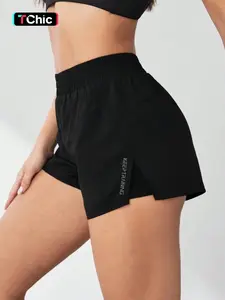 Women's 2 in 1 Pocket Design Shorts, Casual Comfy Breathable Running Training Shorts for Yoga Gym Workout Running, Ladies Bottoms for All Seasons