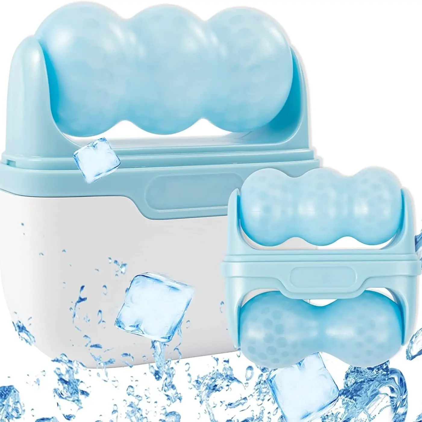Dual-Head Ice Roller, Beauty Roller, Face and Eye Cooling Tool, Tightening and Brightening, Relieves Puffiness and Headaches, Portable Skincare Gift