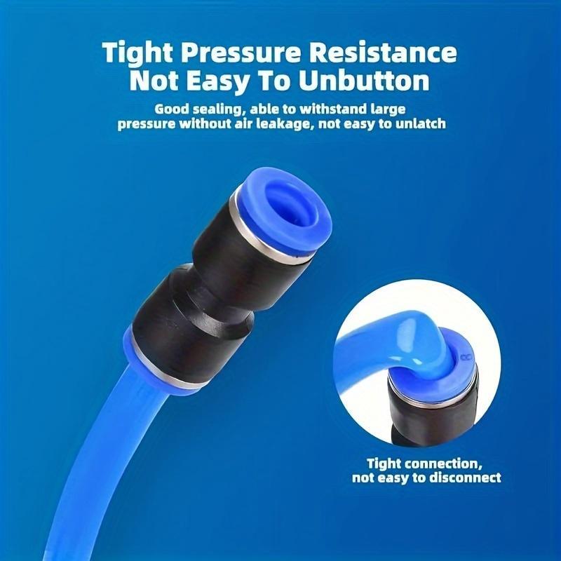 Quick-Connect Air Hose Fittings Kit, 80-Piece/Box Universal Thread Leak-Resistant Fittings for 5/32, 1/4, 5/16, 3/8 and 1/2 inch Tubes, Easy Installation