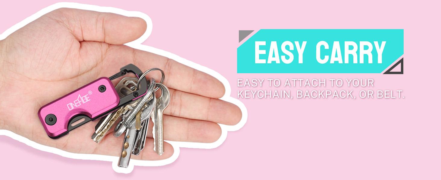 Pink Pocket Knife for Women - Stocking Stuffers for Christmas, Mothers Day Gifts, Keychain Edc with 1.62inch Blade - Small Folding Knives for Everyday Carry, Box Cutter - Gadgets for Camping Hiking