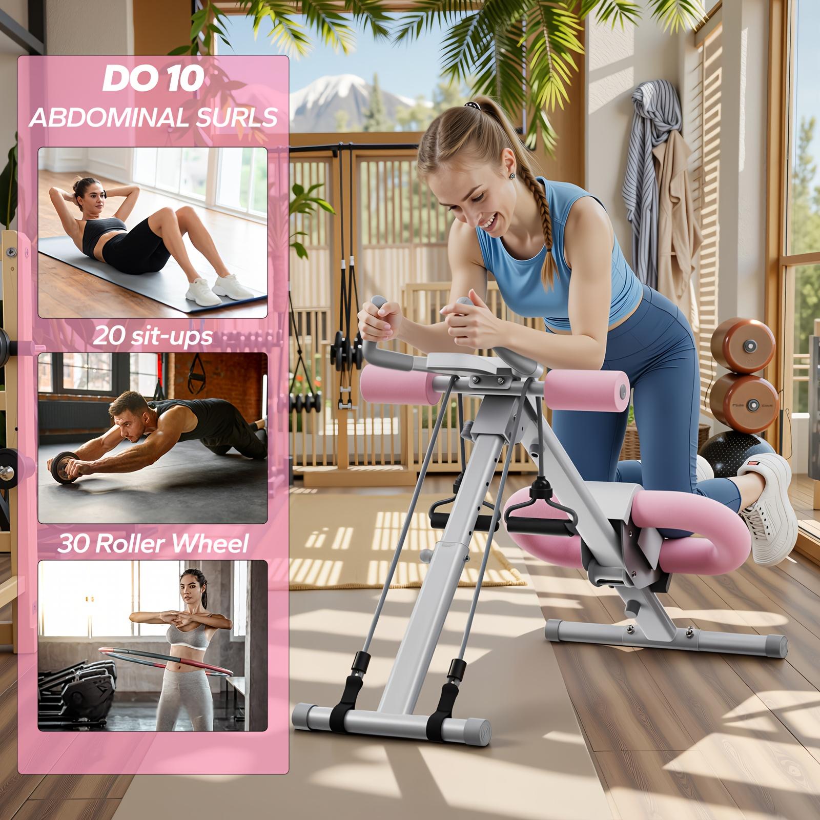 Adjustable Abdominal Training Machine, with LCD Monitor, Foldable Abdominal Exercise Machine, Suitable for Abs, Arms, Legs, Glutes Shaper,  Suitable for Home Gym, Sports Equipment, Outdoor Fun