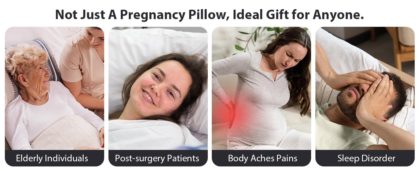 Pregnancy Pillow for Sleeping,Full Body Maternity Pillow with Removable Washable Cover,Support for Back,Hips,Legs,Belly for Pregnant Women