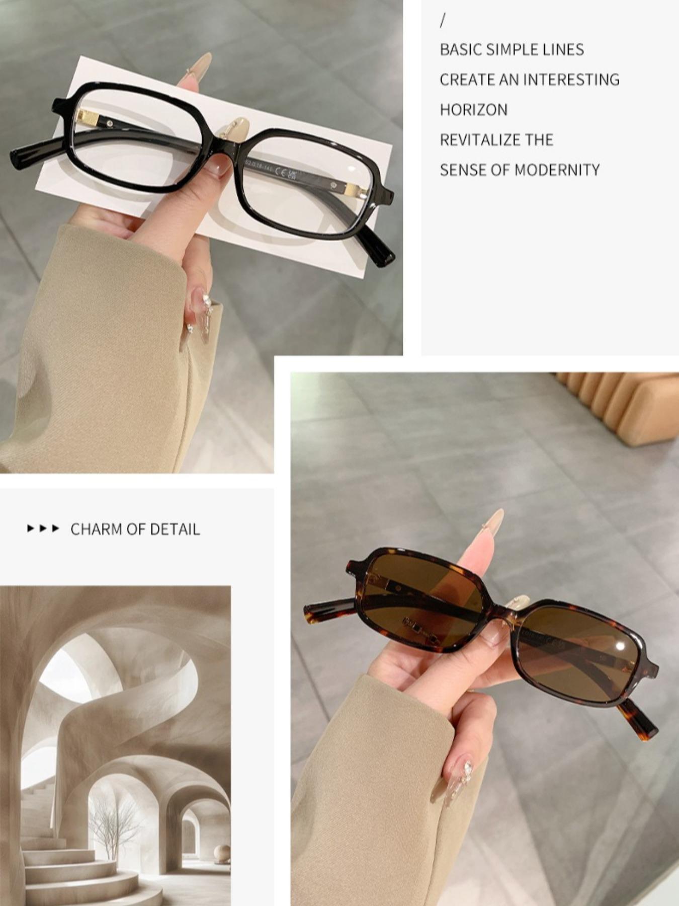 Unisex Vintage Sunglasses, Trendy Casual Sunglasses for Everyday Use, Fashion Accessories for Outdoor Activities