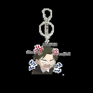 Cartoon Anime Funny Chibi Anya Forger Damian Desmond Sama O Tsukero 5cm Cute Acrylic Keychain Keyring Bag Charm Backpack Pendant
