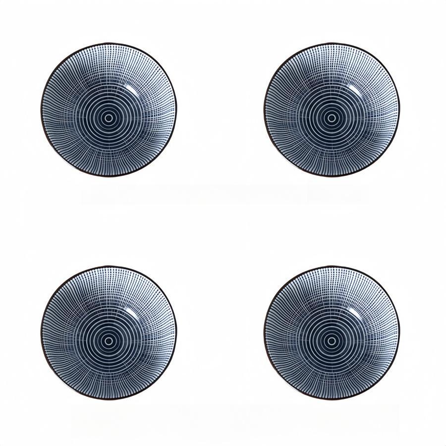 Ceramic Bowl Set, 4 Counts/set Flower Pattern Bowl, Household Bowl for Rice, Soup, Noodle, Breakfast, Kitchen Tableware, Ramen Bowl Set