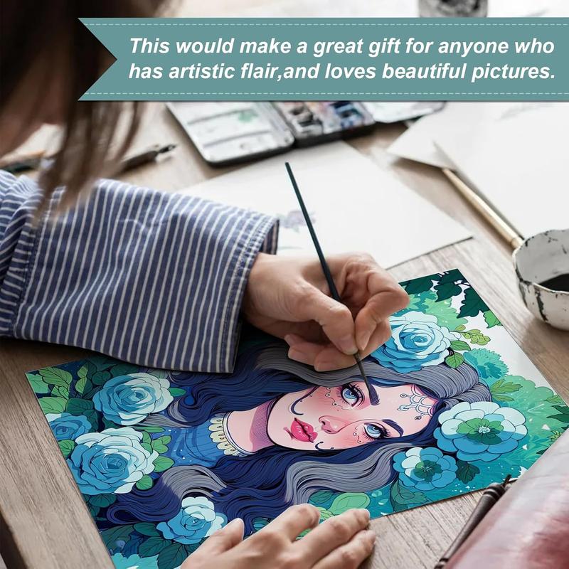 Sugar Skull Women Coloring Book, 24 Pages Spiral Bound Coloring Book, Creative Coloring Book for Adults, Art & Craft Supplies, Coloring Gift Book