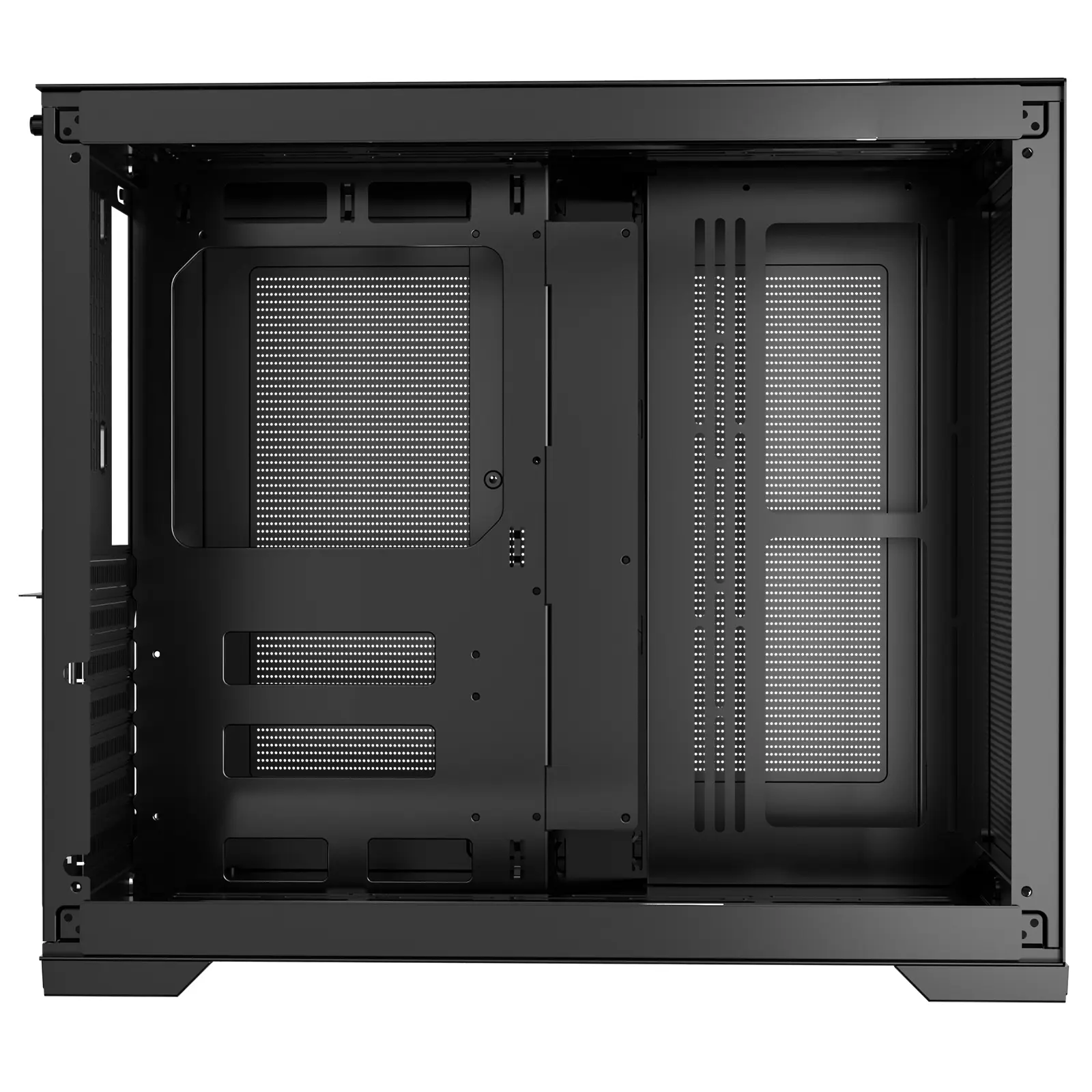 Mid-Tower PC Case, Dual Chamber, Gaming Computer Case with Tempered Glass Panels, Magnetic Dust Filter, Cable Management, for GPU up to 410 mm in Length, Compatible with ATX/M-ATX/ITX, No Fan